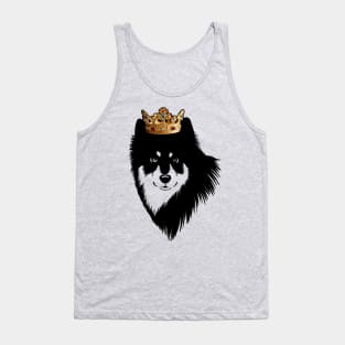 Finnish Lapphund Dog King Queen Wearing Crown Tank Top